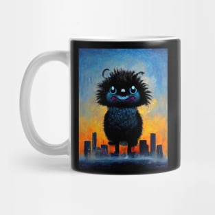 Friendly monster cityscape Mug